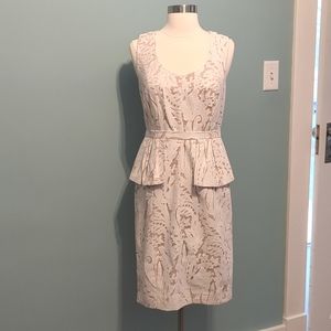 *NWOT* BCBGMaxAzria "Etna" lace overlay peplum dress